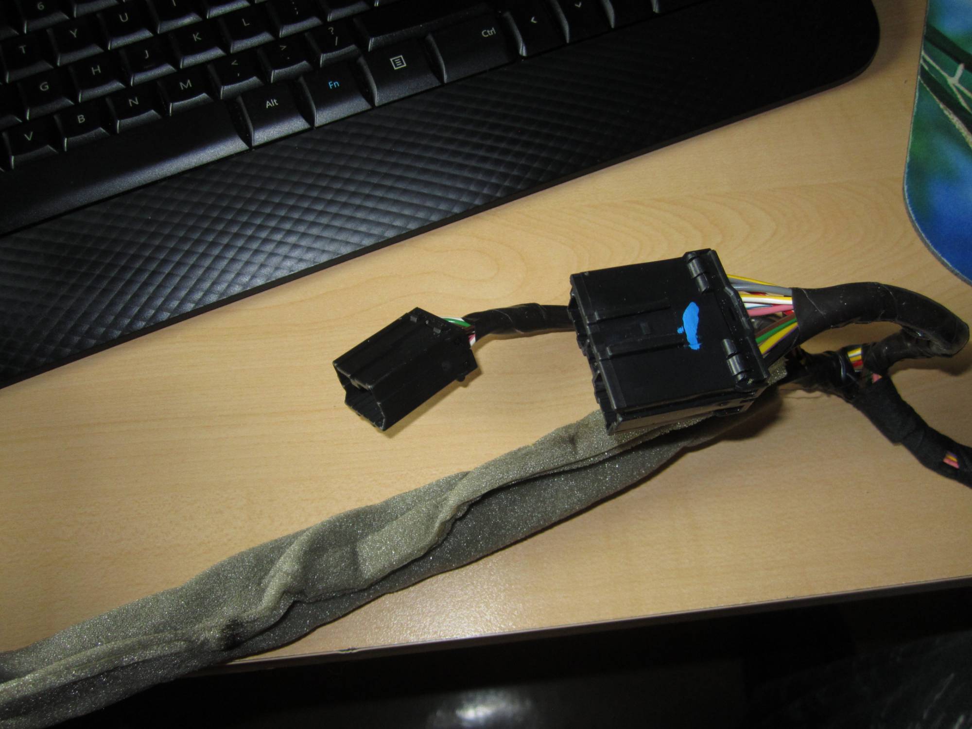 Connections into the original harness behind the head unit