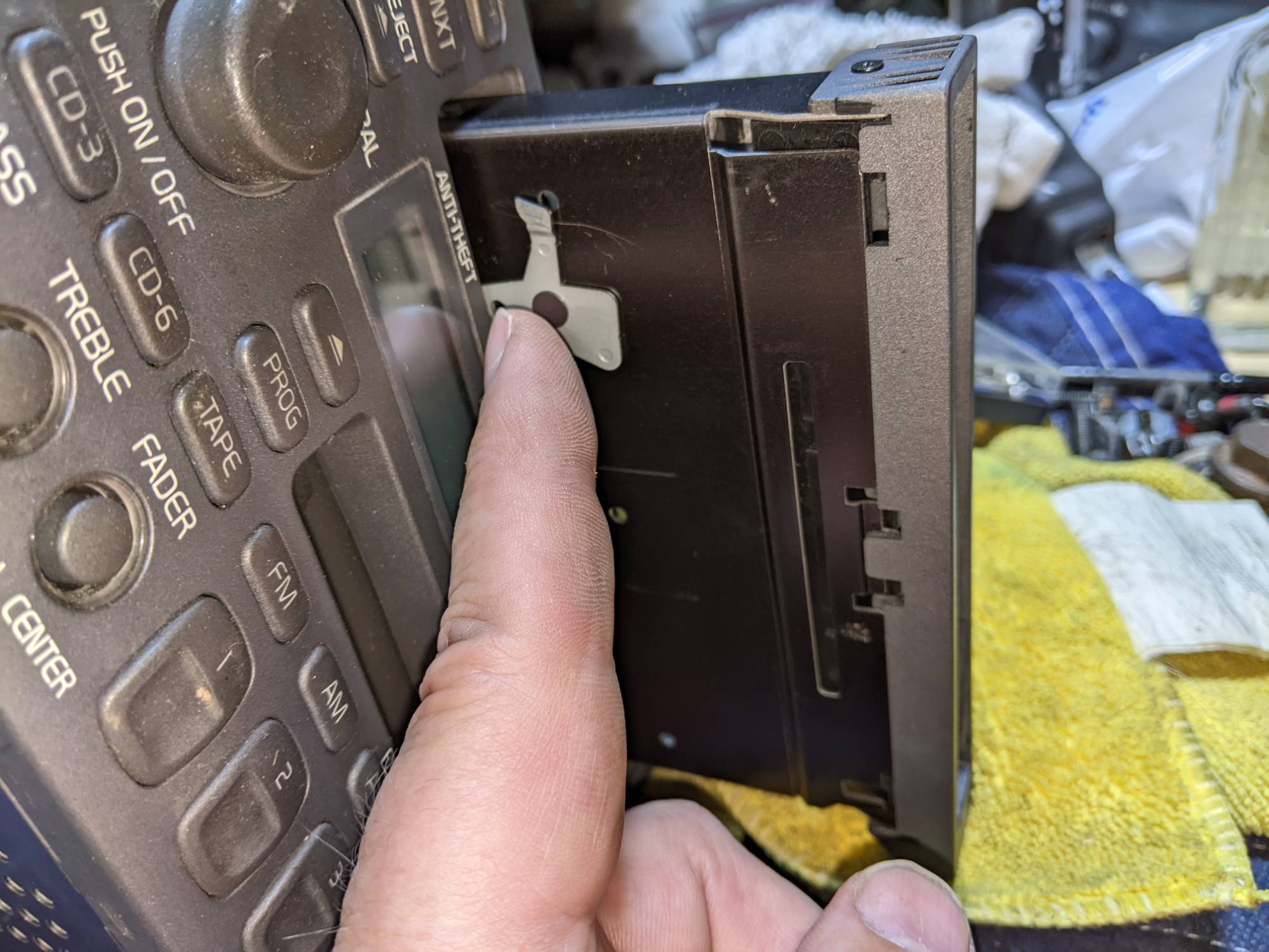 Latch release for the CD cassette