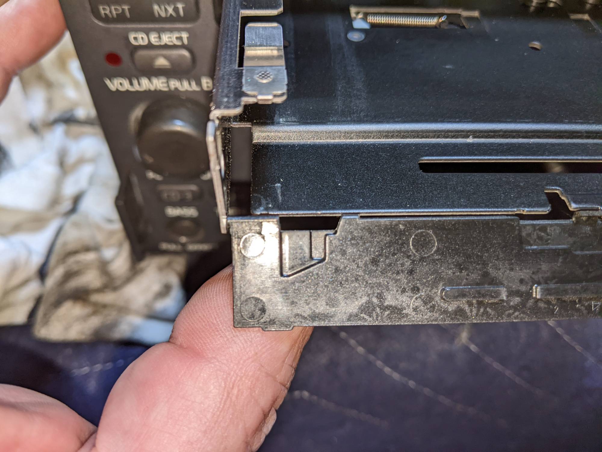 broken nub and spring missing