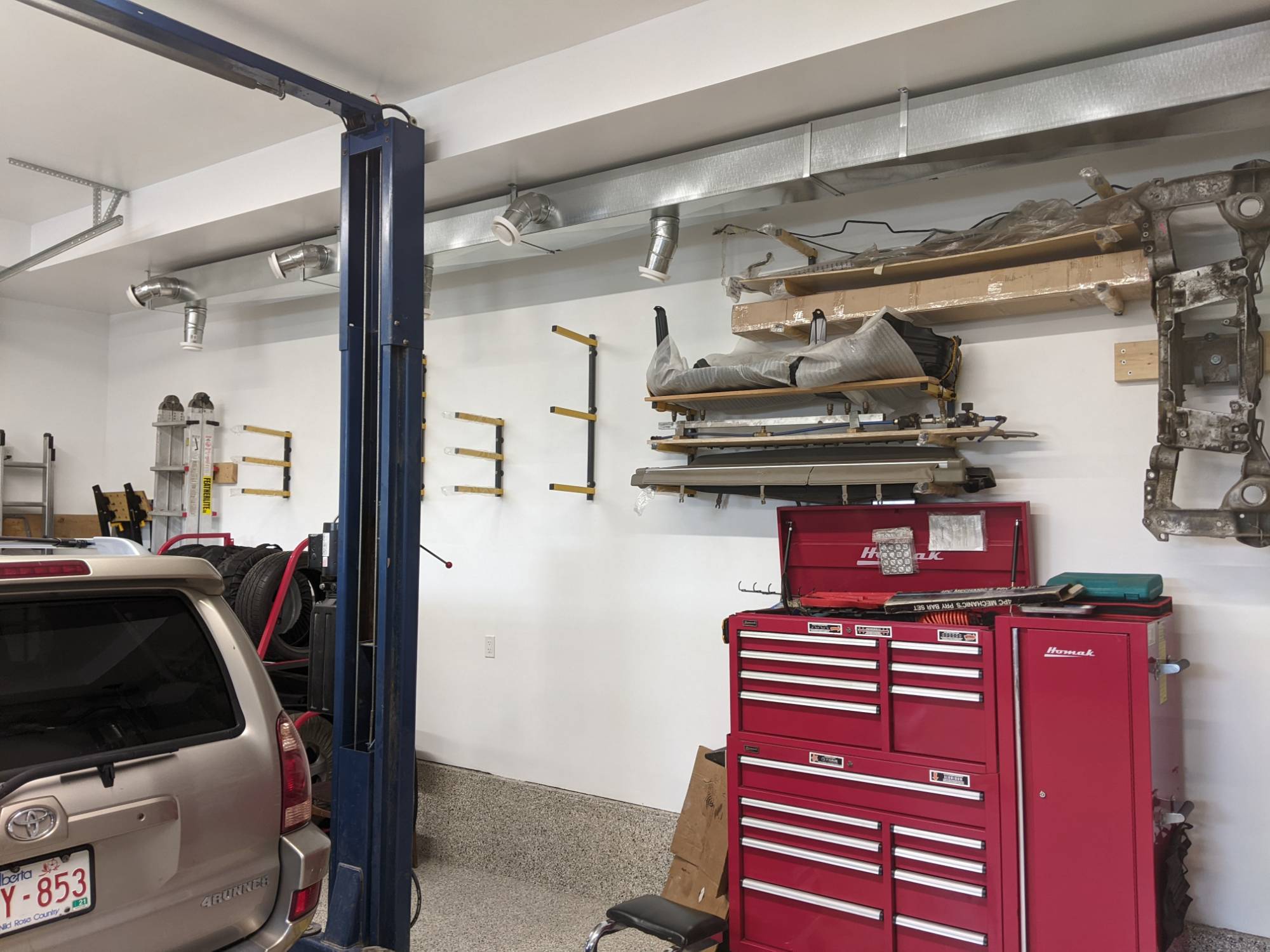 Adding more shelves to new garage