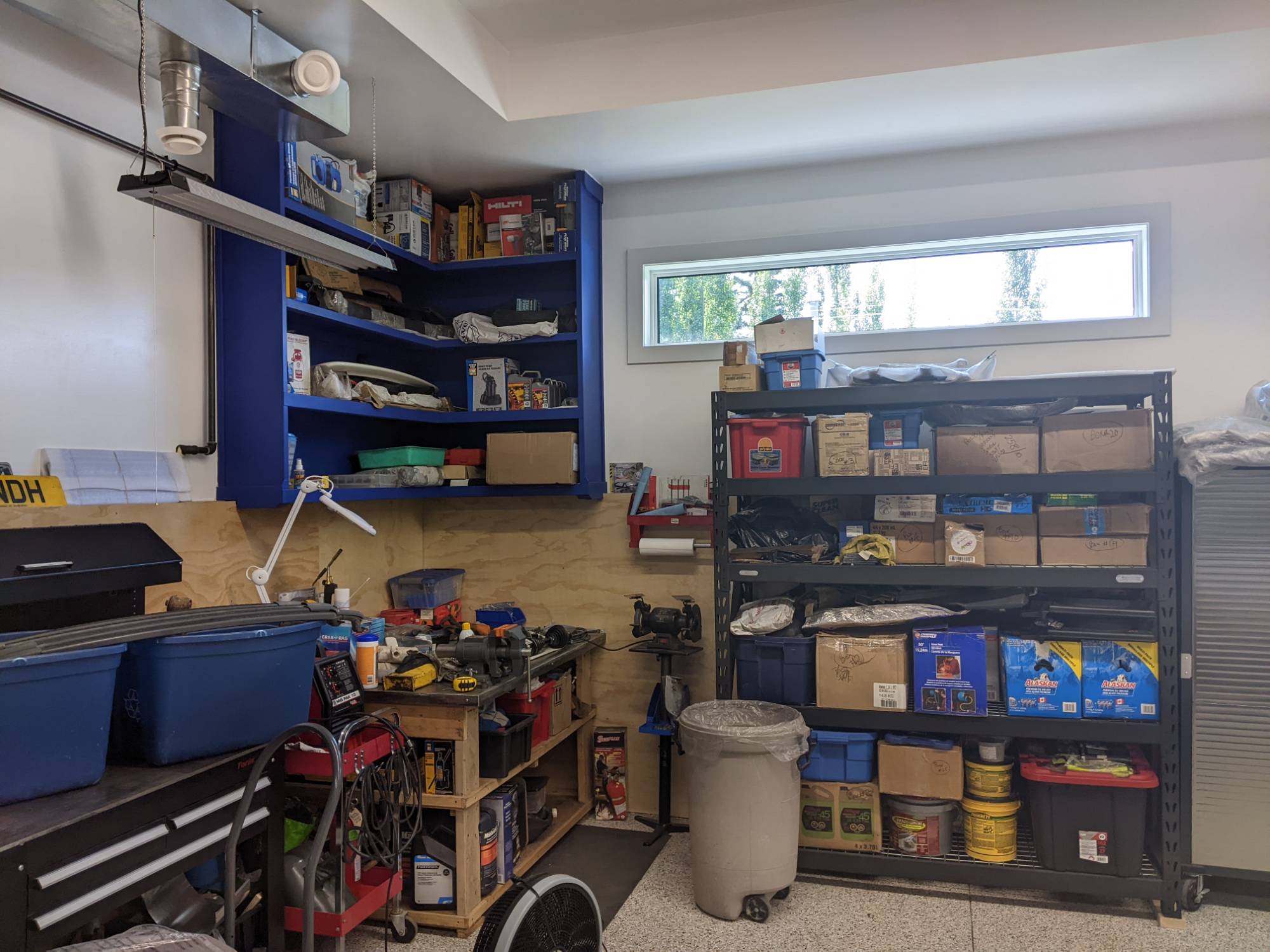 Even more shelves and benches