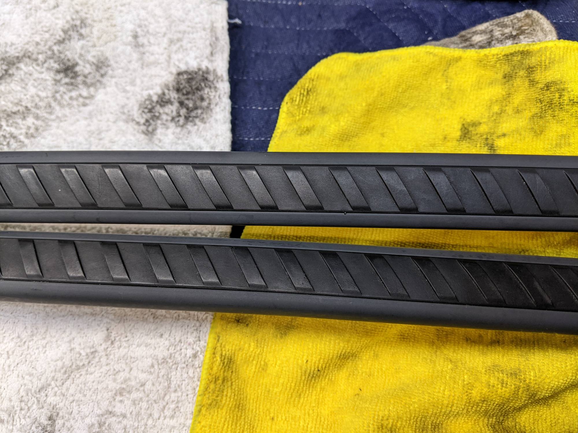 Close up of rubber facings