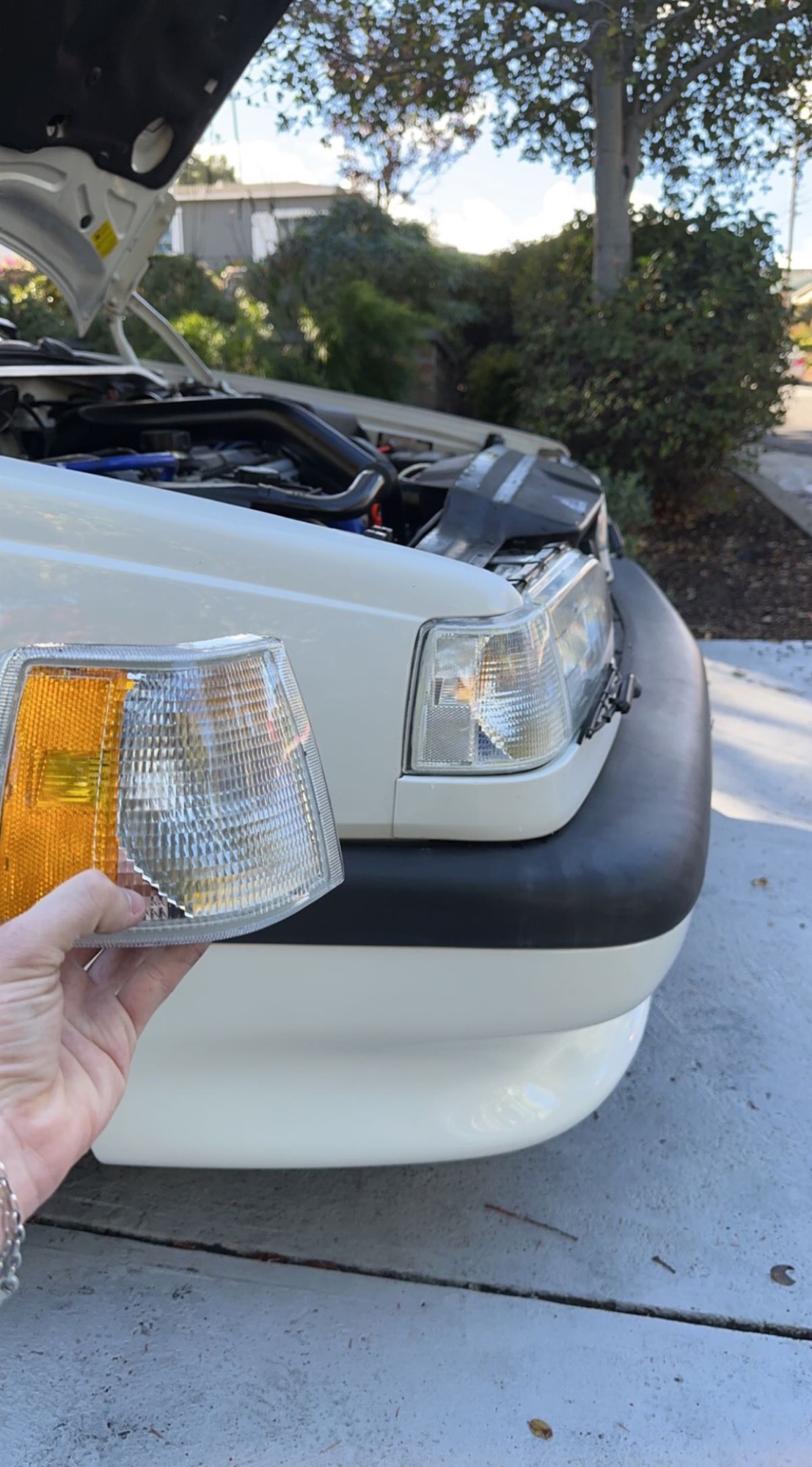 picture of clear indicators v/s old ones just in case