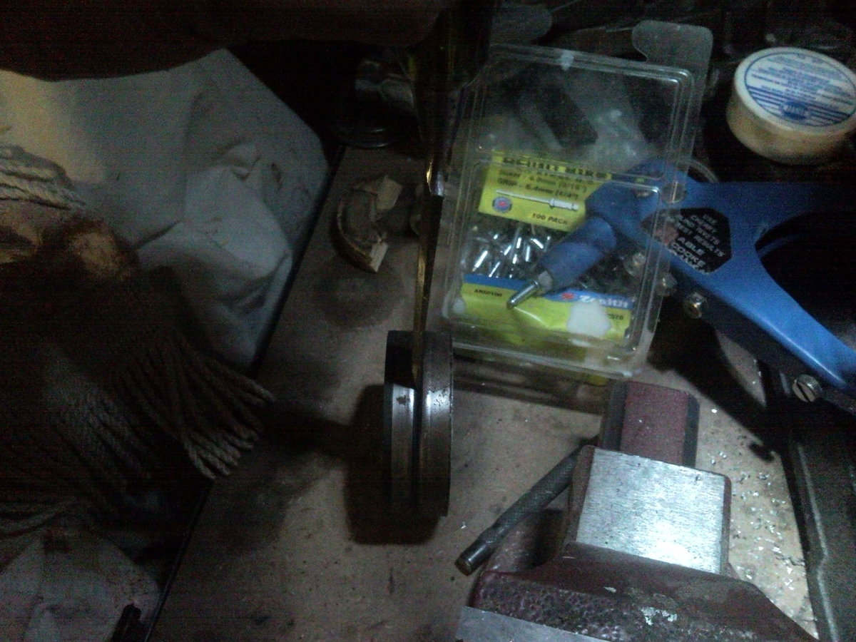 Using a cold chisel work your way around until it separates