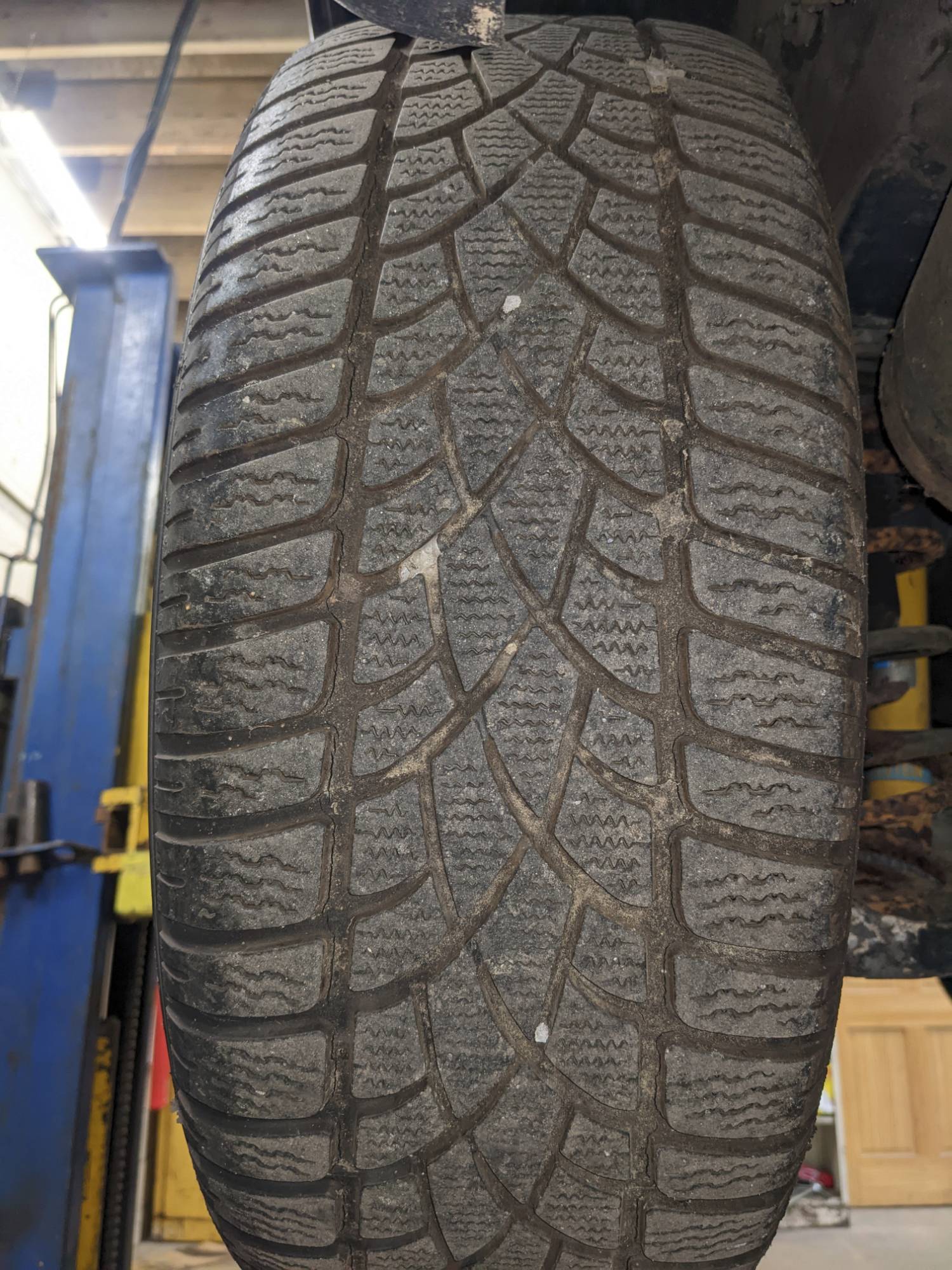 Cracks at base of tread
