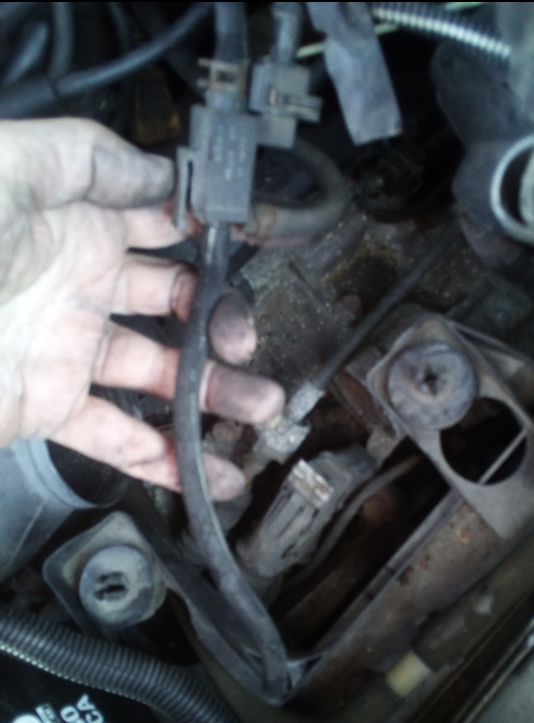 where does the lower vacuum hose go?