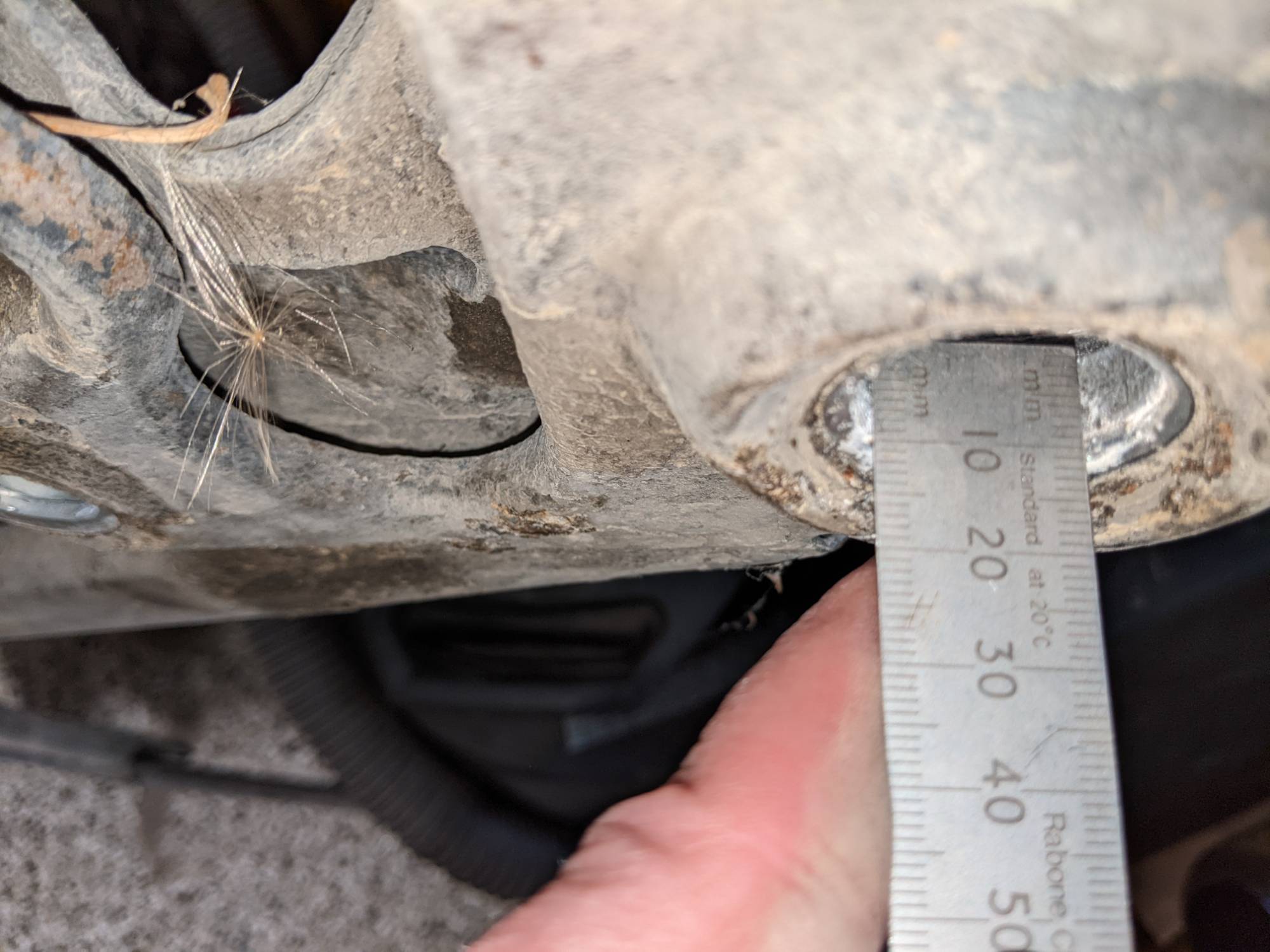 Large front brace bolt hole