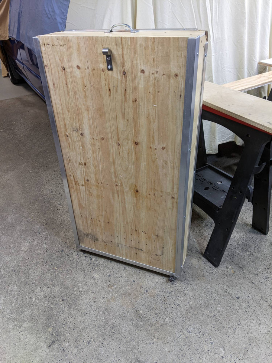 Storage cover in place