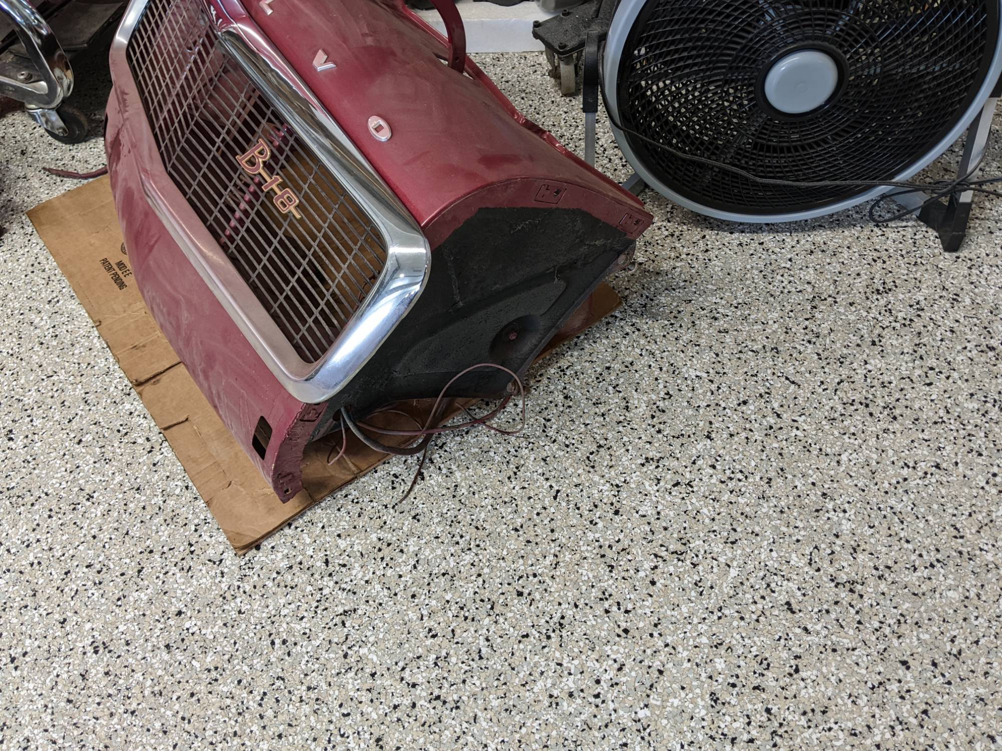 Side view showing size of part