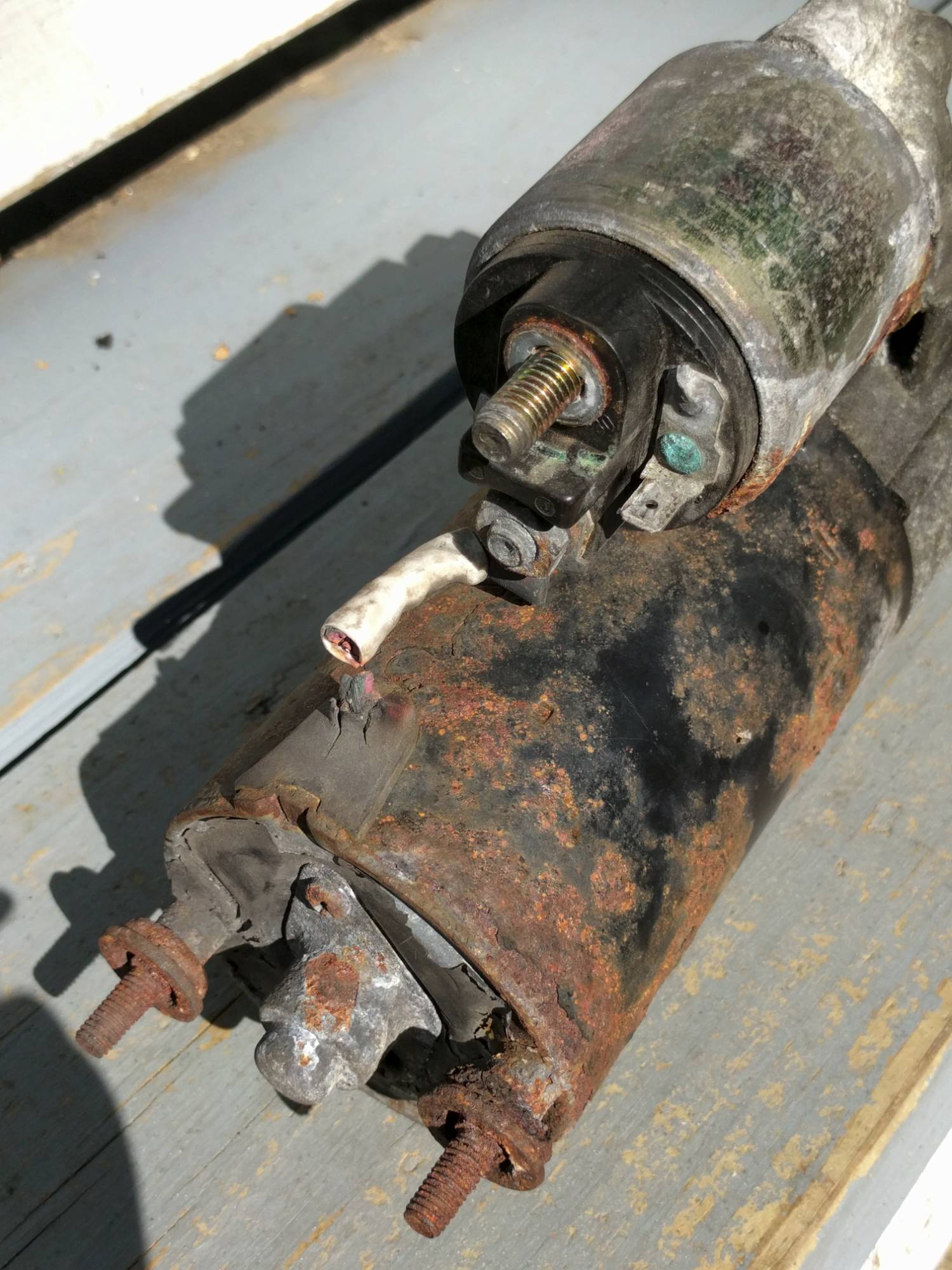 Starter with broken short cable