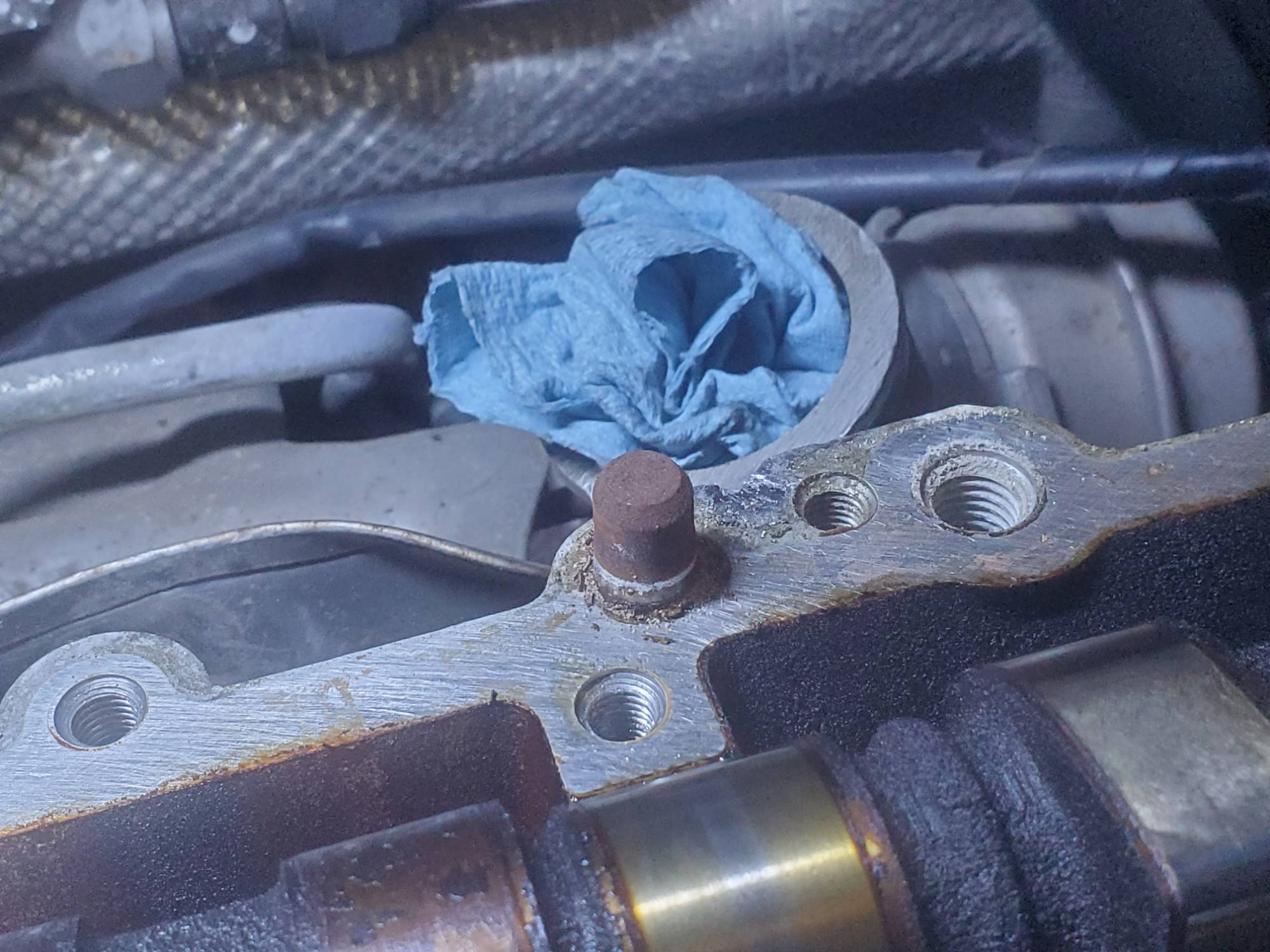 Rusty valve cover locating pin
