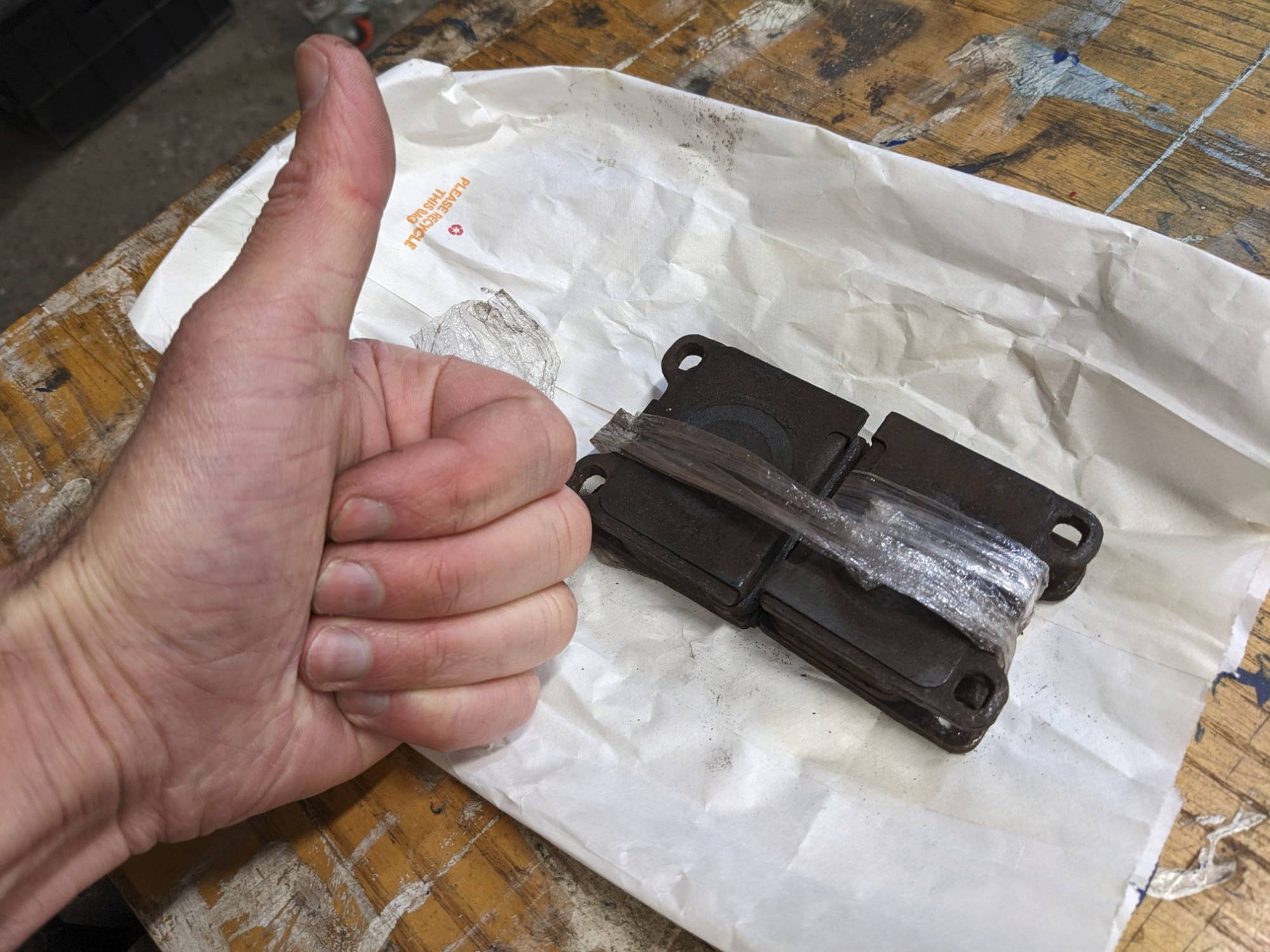 Thanks for the used brake pads!