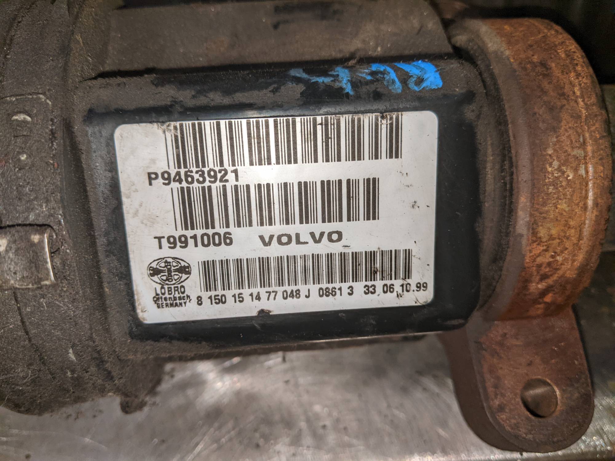 2000 V70R RH front axle part number