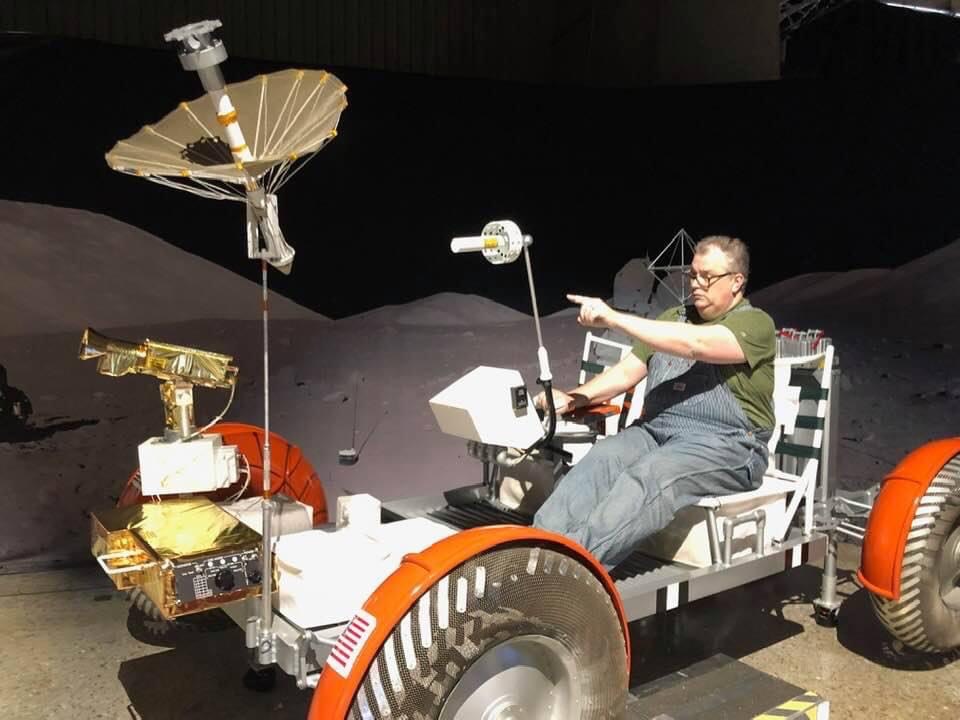 Me on the Apollo lunar rover test article, Huntsville, AL