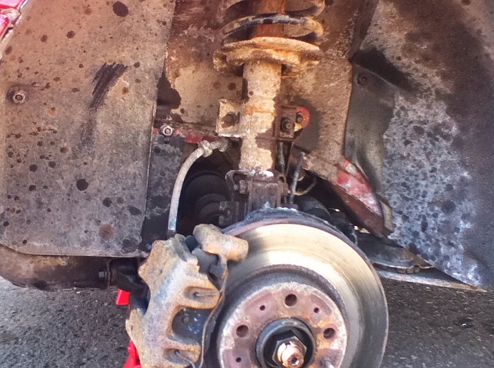 You can see where the tire was rubbing.