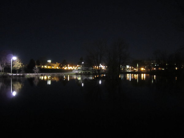 This is the Duck Pond on VT's campus at night.  One of my favorite places to go for a nighttime walk.