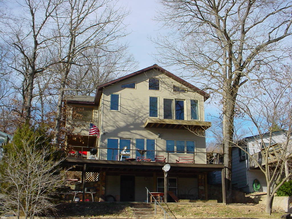 A picture before I built new railings on the decks.