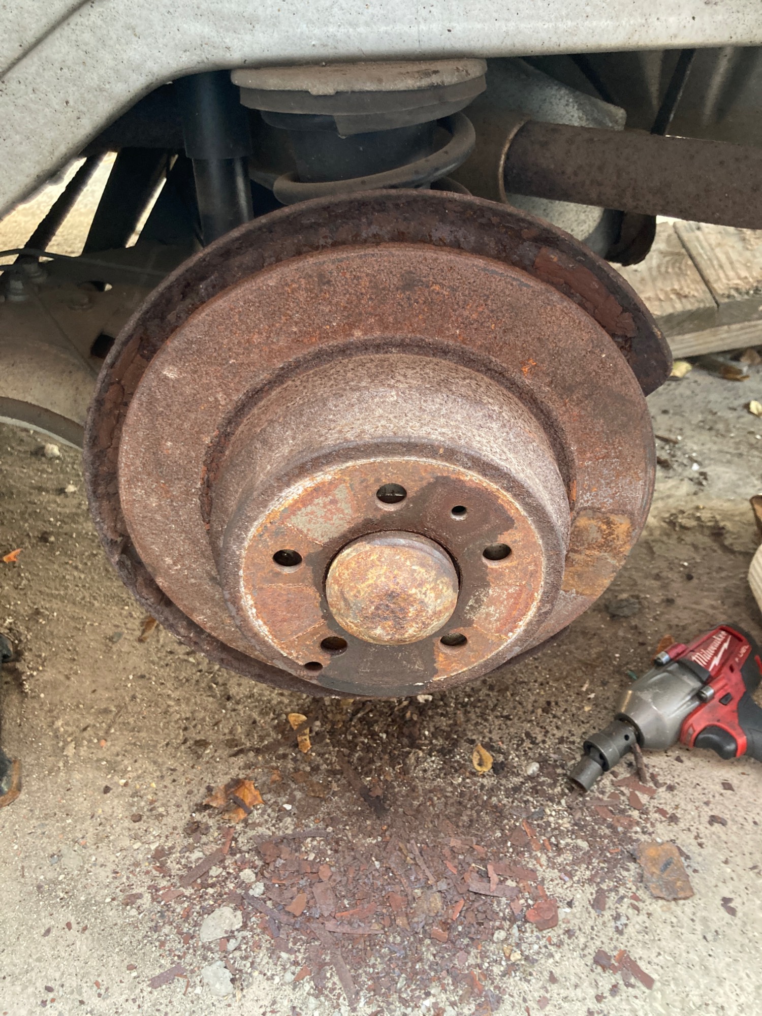 Rusty rear brakes