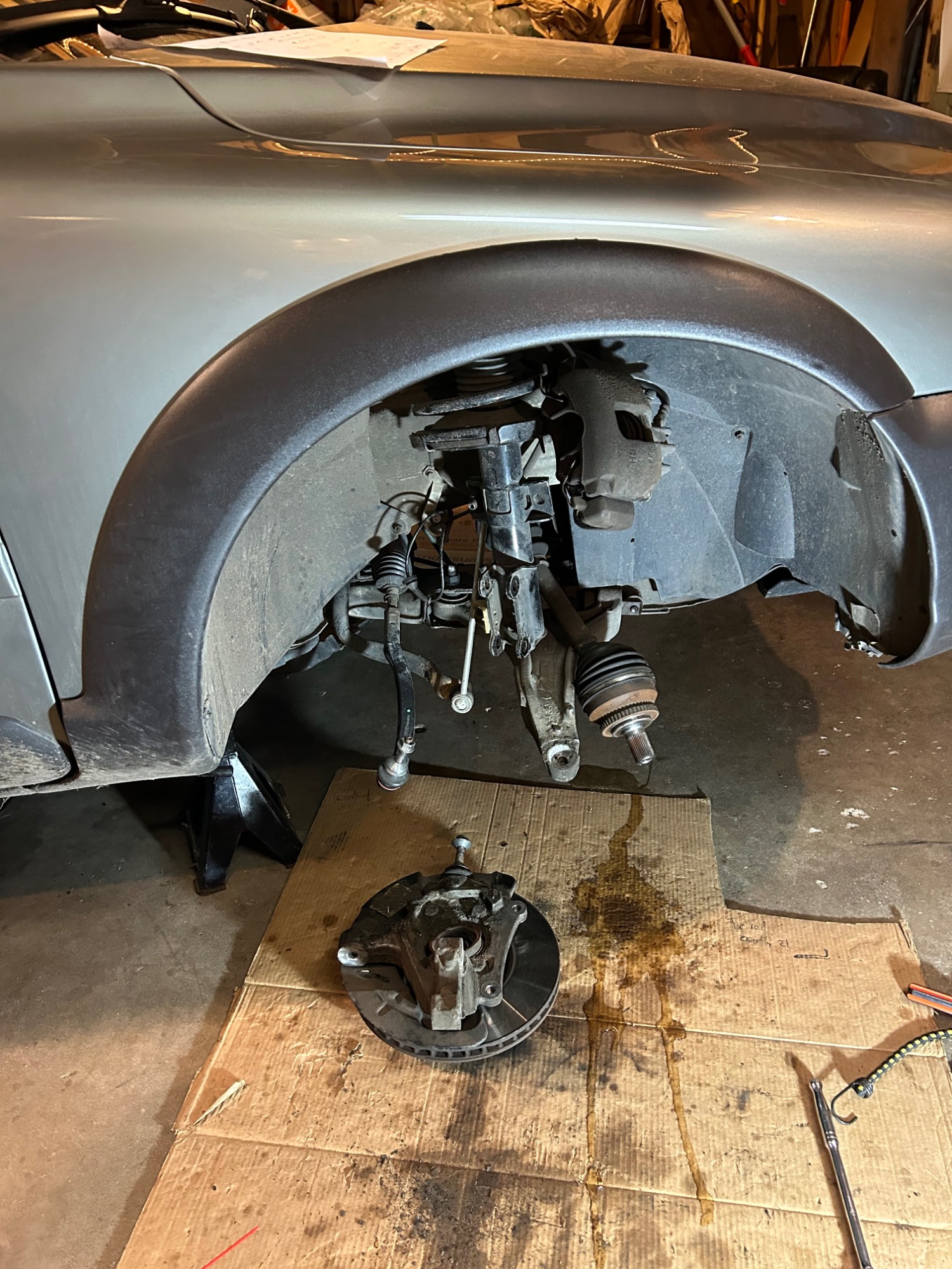 one side disassembled