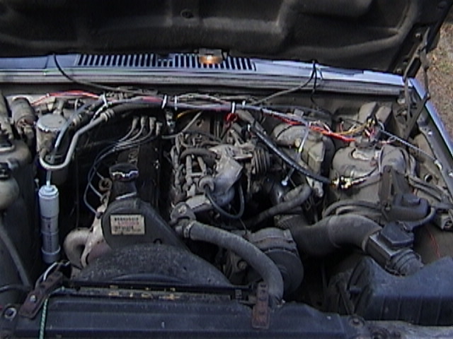 Overall install, hoses from cabin, to bubbler to air tube.