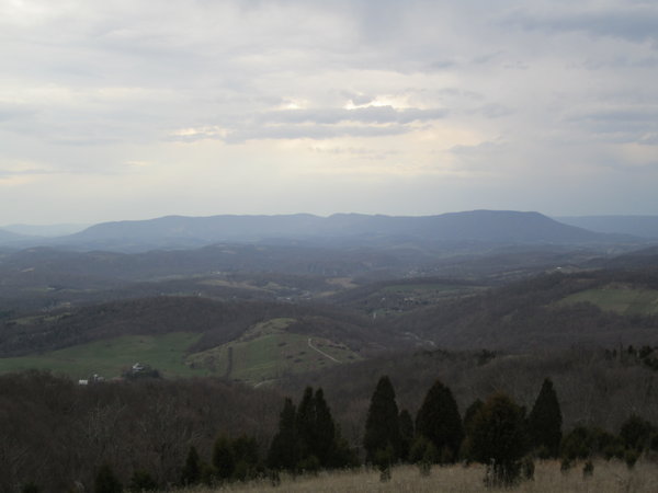 View from the side of the road up around Mountain Lake in Pembroke, VA