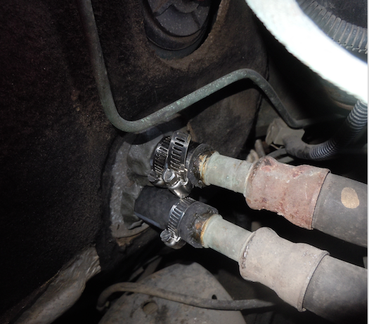 13. new hoses connected to OEM's w Duct Seal.png