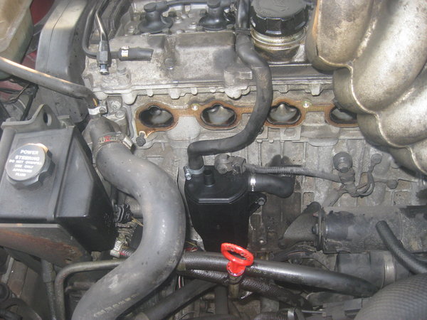 The breather box and the 2 holes in the block were clear.