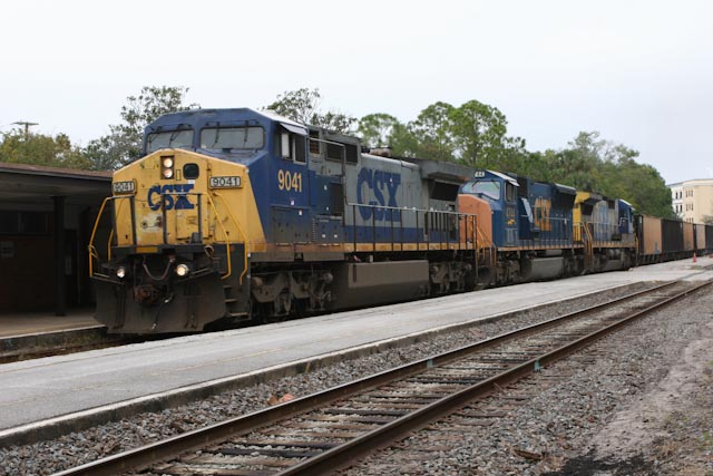 The OUC coal special train going through Winter Park