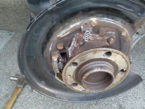 old shoe on top new shoe on the bottom.