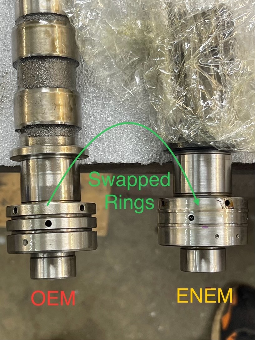Swapped rings From OEM to ENEM