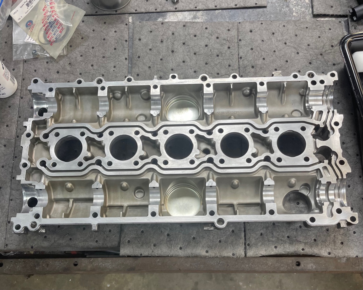 Valve cover cleaned and ready for sealant