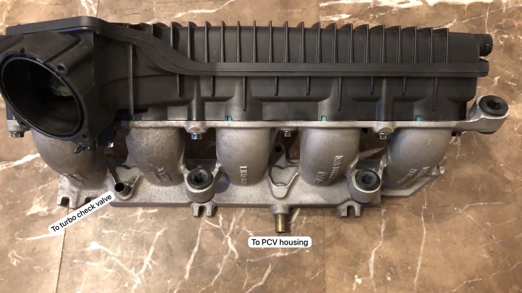Lower intake manifold connections