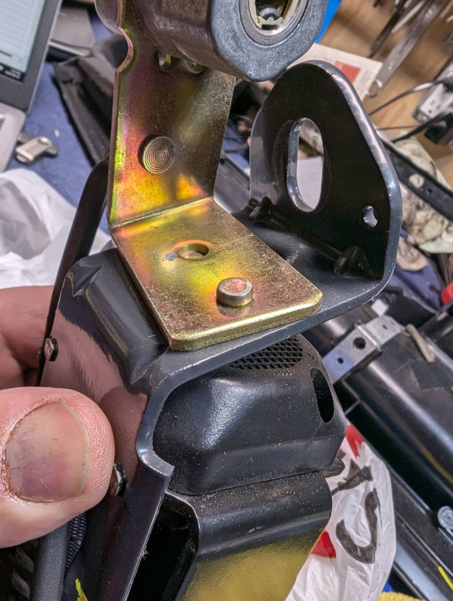 Rivets on belt section