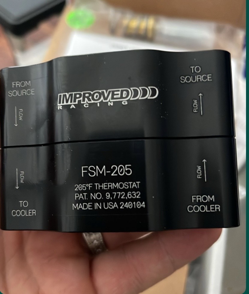 Improved Racing High Flow In-line oil cooler thermostat