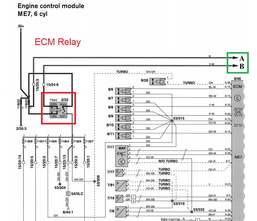 2001 Volvo S80 Wiring Diagram Page 32 section