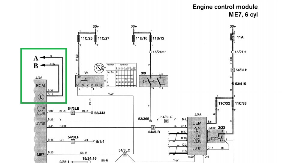 2001 Volvo S80 Wiring Diagram Page 33 section