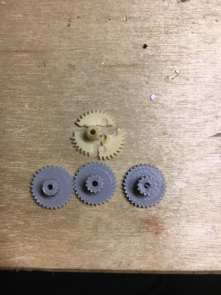 A few prototypes modeled after the original broken gear