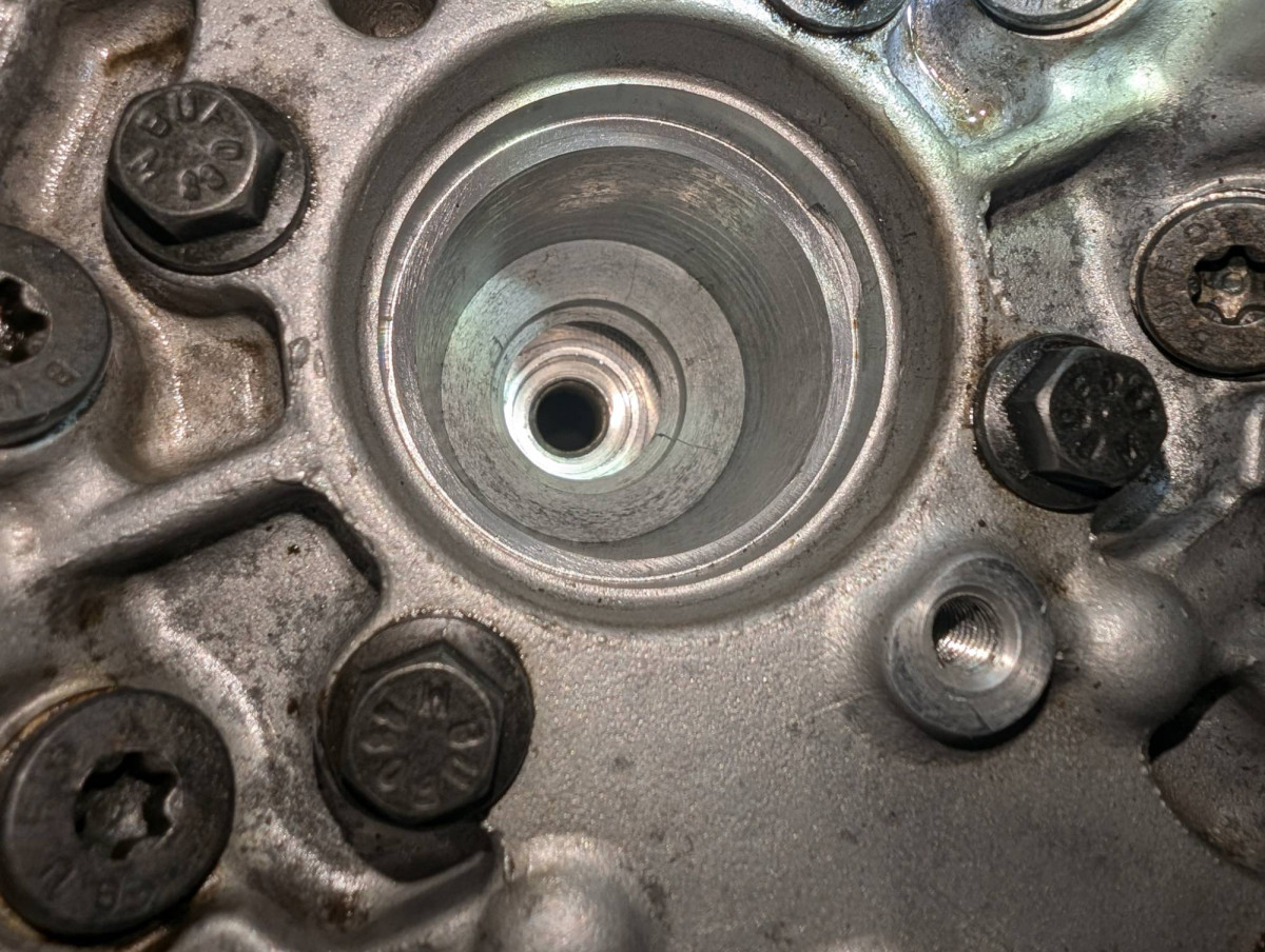 Spark plug tubes after cleaning