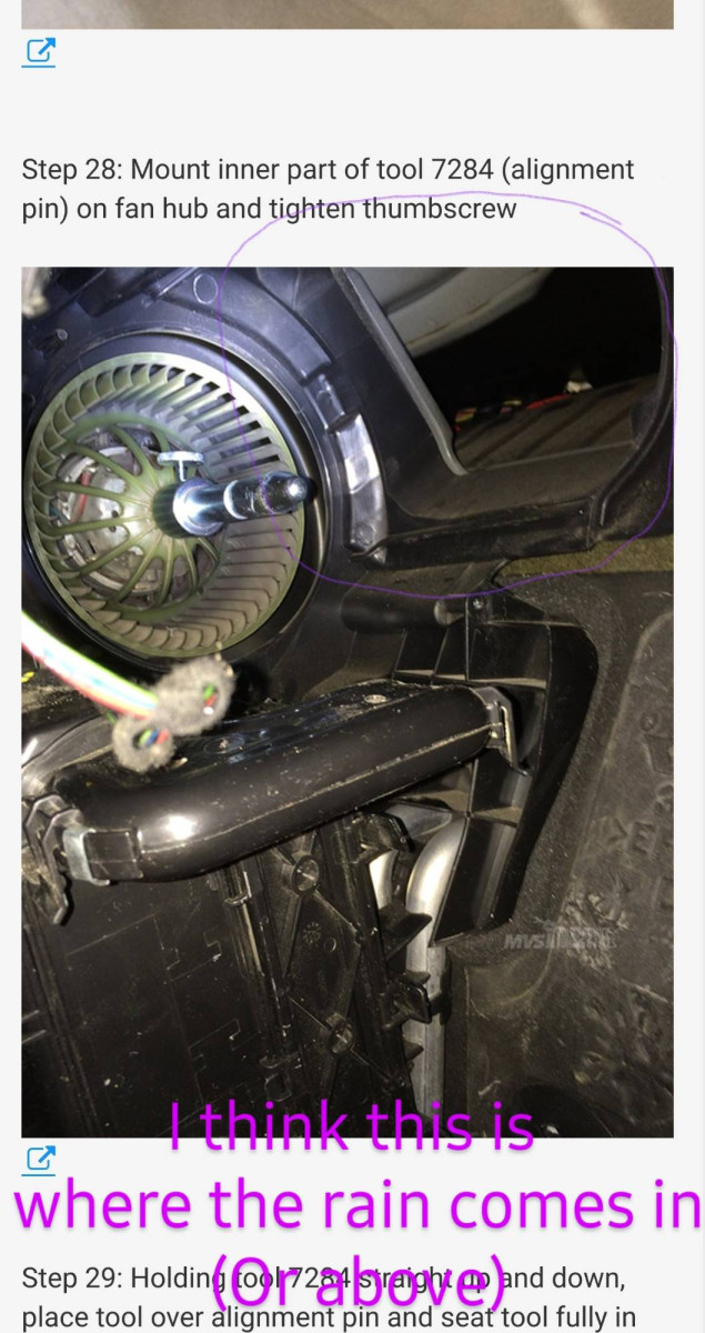 Hole for recirculation damper unit