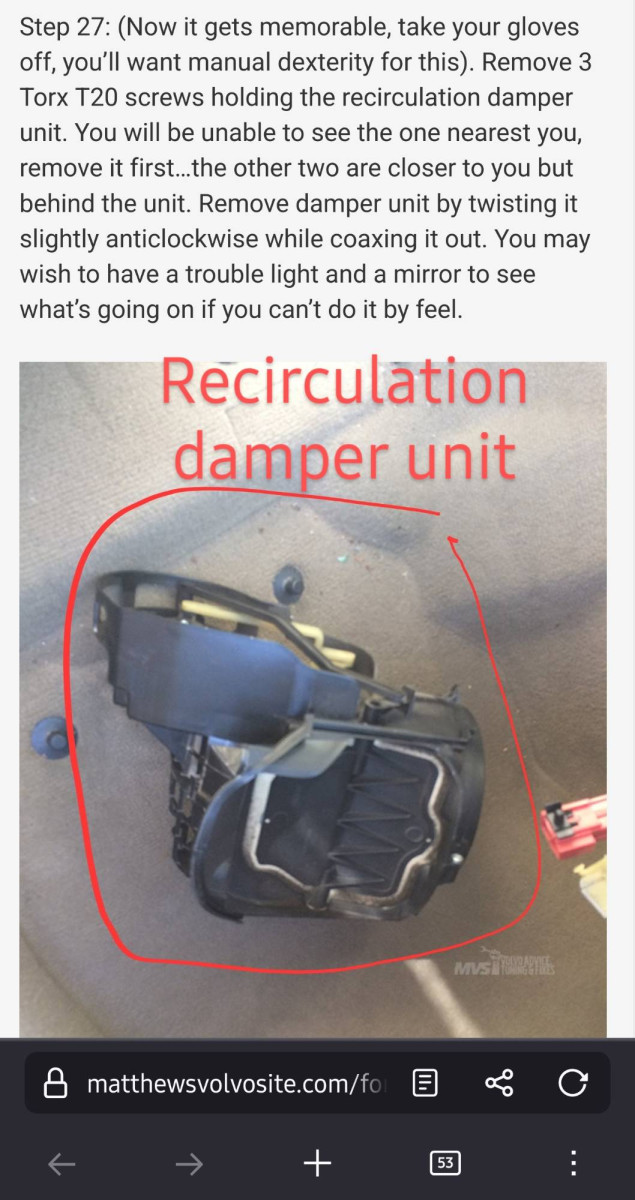 Recirculation damper unit