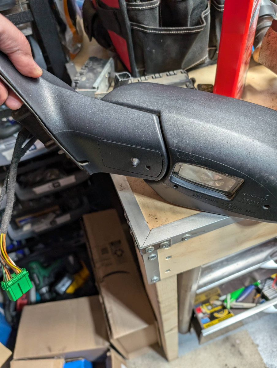 Underside of LH mirror