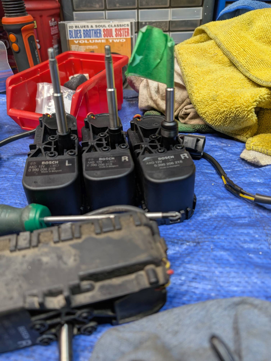 Motors getting the cases cleaned first