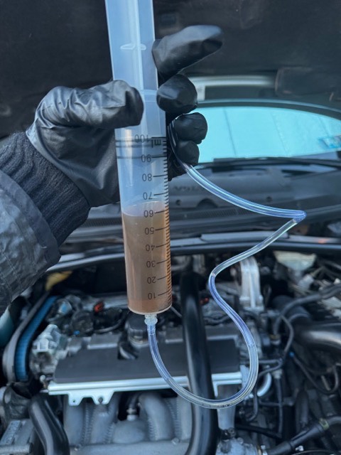 60 of the 80ml of raw fuel removed from cylinder 5