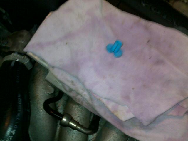 Fuel line with special tool.