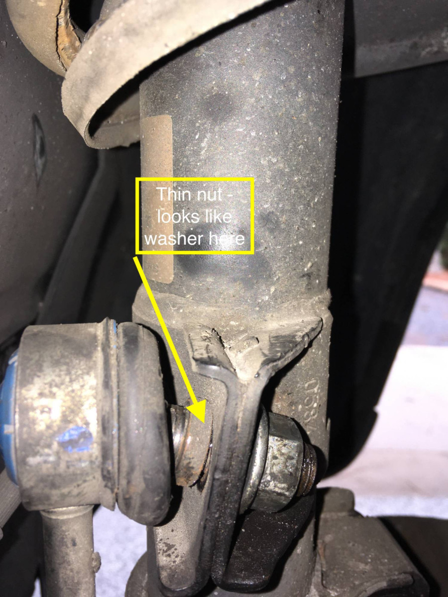 what looks like a washer is thin nut with flats