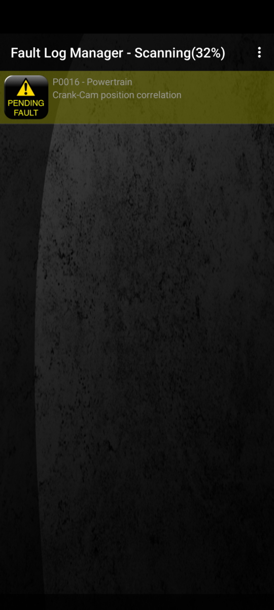 P0016 from OBD reader