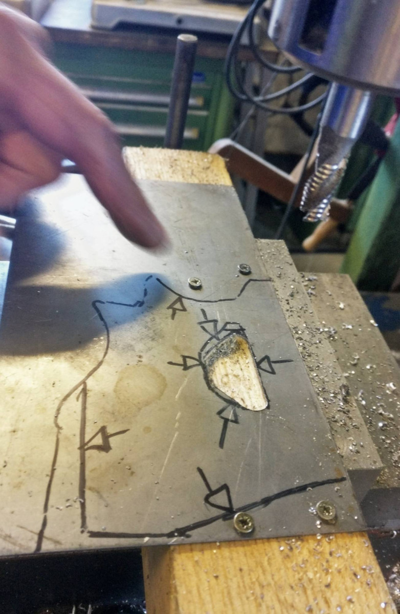 Milling out the center pattern