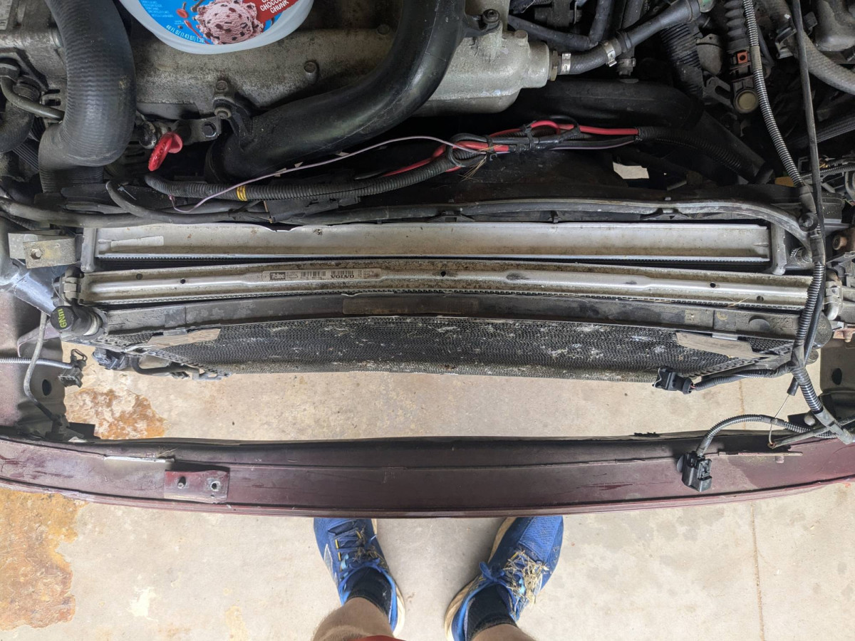 AC didn't work before the collision, so not bothering w/ repair