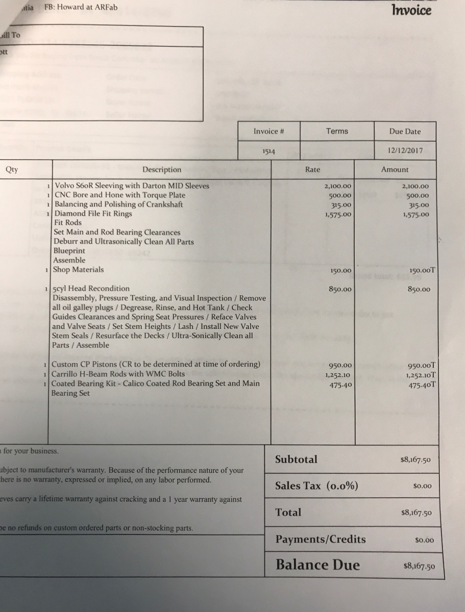 Sleeving Done by Howards Hotrods (Darton East)