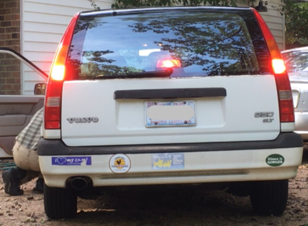 Brake light test -- all 3 working OK